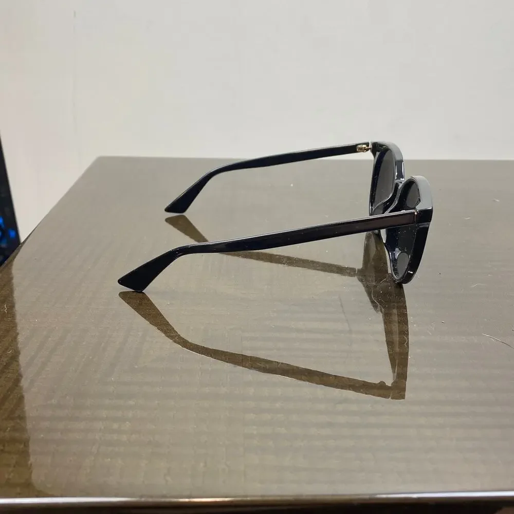 Gucci GG0091SA 001 Full Rim Round Black Sunglasses